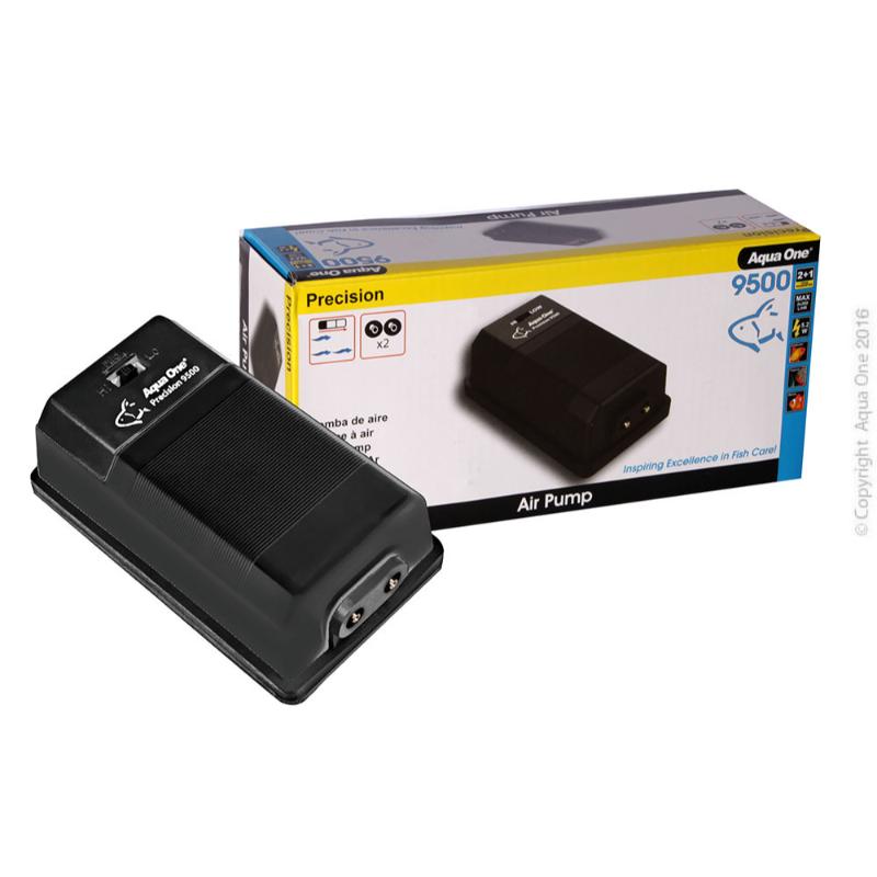 Aqua One Precision 9500 Airpump Twin 200 L/hr X 2