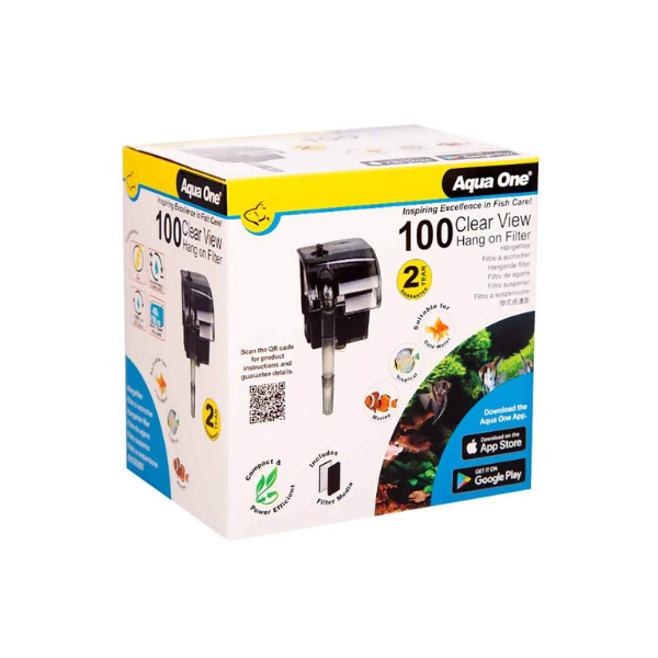 Aqua One H100 ClearView Hang On Filter 180l/hr